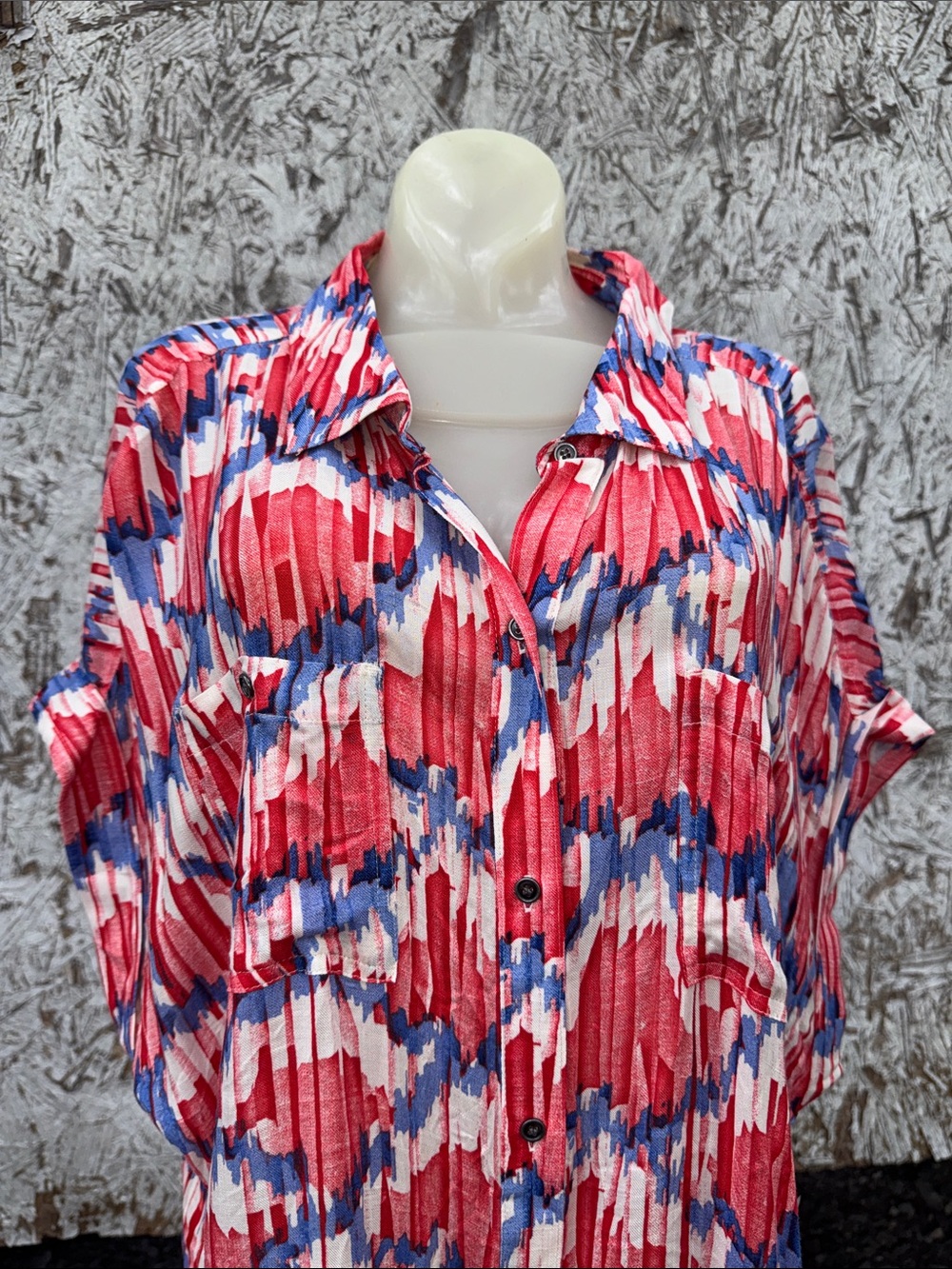 Westbound 1x Red White Blue Blouse